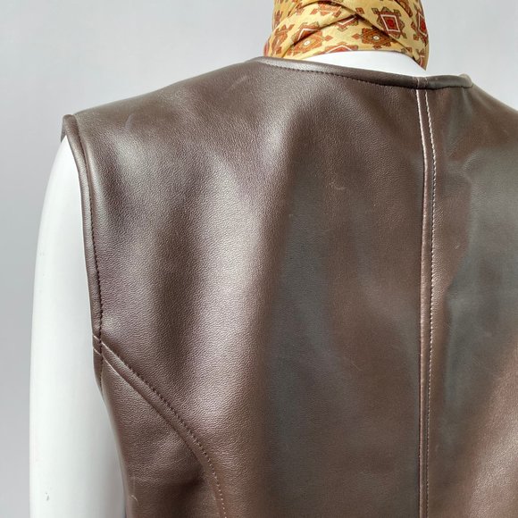 Karen Scott Vegan Leather Vest - Picture 10 of 11